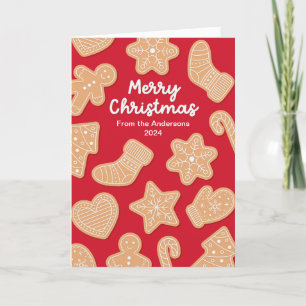 Cartes Pour Fêtes Annuelles Biscuits de pain d'épice de Noël doux
