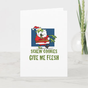 Cartes Pour Fêtes Annuelles Biscuits de zombi de Père Noël