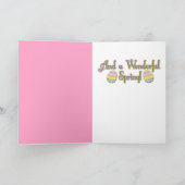 Cartes Pour Fêtes Annuelles Biscuits d'oeuf de pâques - caniche - rose (Intérieur)