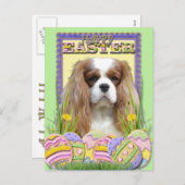 Cartes Pour Fêtes Annuelles Biscuits d'oeuf de pâques - cavalier - Blenheim (Devant / Derrière)