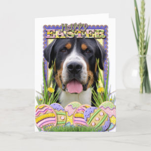 Cartes Pour Fêtes Annuelles Biscuits d'oeuf de pâques - un plus grand chien