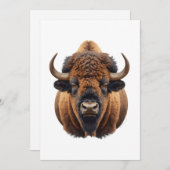 Cartes Pour Fêtes Annuelles Bison / Buffalo (Devant / Derrière)