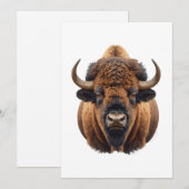 Cartes Pour Fêtes Annuelles Bison / Buffle (Devant / Derrière)