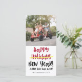 Cartes Pour Fêtes Annuelles Bizarre bonne année photo (Debout devant)