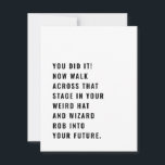 Cartes Pour Fêtes Annuelles Bizarre Casquette et Robe Graduation Card Funny Gr<br><div class="desc">Carte de Casquette bizarre et Robe Graduation Card Funny Graduation Card</div>