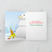 Cartes Pour Fêtes Annuelles Bizarre de Noël carottée Bananes (Intérieur)