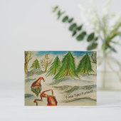 Cartes Pour Fêtes Annuelles Bizarre peinture père Noël (Debout devant)