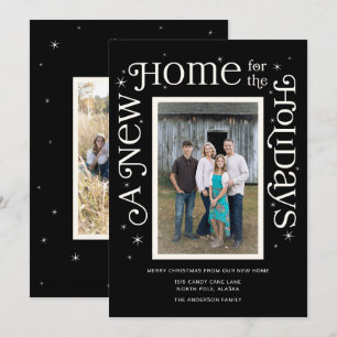 Cartes Pour Fêtes Annuelles Black A New Home for the Holidays Photo 