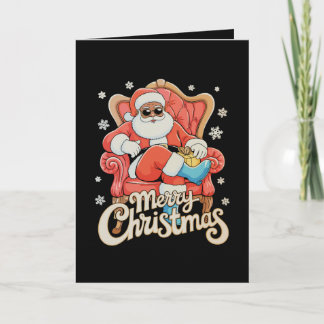 Cartes Pour Fêtes Annuelles Black African American Santa Christmas Xmas