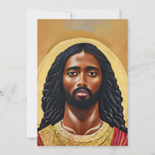 Cartes Pour Fêtes Annuelles Black African Jésus Christ Art religieux