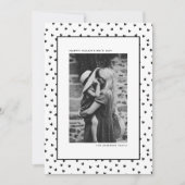 Cartes Pour Fêtes Annuelles Black and White Heart Pattern Valentine's Day (Devant)