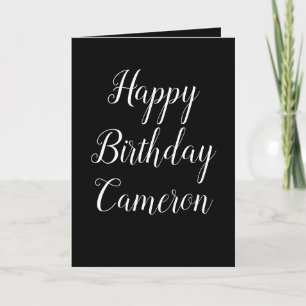 Cartes Pour Fêtes Annuelles Black and White Joyeux anniversaire pour lui