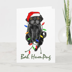 Cartes Pour Fêtes Annuelles Black Carlin Chien Bah Humpug Funny Noël