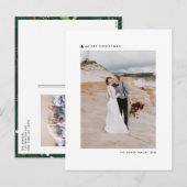 Cartes Pour Fêtes Annuelles Black Christmas Tree Modern Joyeux Noël Photo (Devant / Derrière)