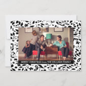 Cartes Pour Fêtes Annuelles Black Elegant Foliage Holiday Photo Plat (Devant)