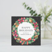 Cartes Pour Fêtes Annuelles Black En vichy Plaid Christmas Wath Business (Debout devant)