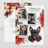 Cartes Pour Fêtes Annuelles Black French Buldog Wonderland Famille de vacances (Devant / Derrière)