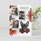 Cartes Pour Fêtes Annuelles Black French Buldog Wonderland Famille de vacances (Debout devant)
