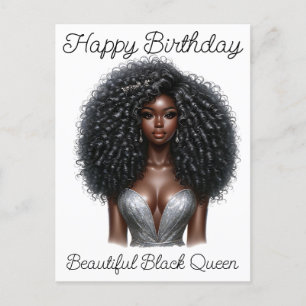 Cartes Pour Fêtes Annuelles Black Girl Magic Anniversaire Sista Melanin Femme