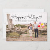 Cartes Pour Fêtes Annuelles Black Happest Holidays Photo Flat Card (Devant)