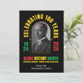 Cartes Pour Fêtes Annuelles BLACK HISTORY MONTH CENTENNIAL 100 Years BHM (Debout devant)