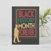 Cartes Pour Fêtes Annuelles Black History Month Forever Typography (Debout devant)