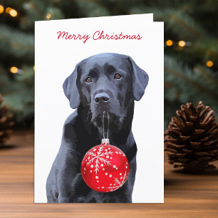 Cartes Pour Fêtes Annuelles Black Lab Christmas