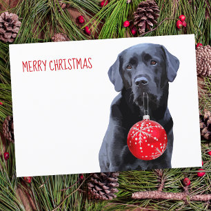 Cartes Pour Fêtes Annuelles Black Lab Noël - Joli Noir Puppy Lab