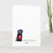 Cartes Pour Fêtes Annuelles Black Lab Noël - Labrador Fêtes - Chien Noir (Dos)