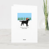 Cartes Pour Fêtes Annuelles Black Labrador Noël À feuillage persistant Santa H (Dos)