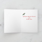 Cartes Pour Fêtes Annuelles Black Labrador Noël À feuillage persistant Santa H (Intérieur)