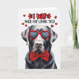 Cartes Pour Fêtes Annuelles Black Labrador Retriever Chien qui vous aime Valen
