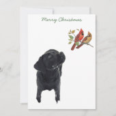 Cartes Pour Fêtes Annuelles Black Labrador Retriever Christmas Puppy mignon Ch (Devant)