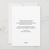 Cartes Pour Fêtes Annuelles Black Modern Calligraphy Photo Joyeux Noël (Dos)