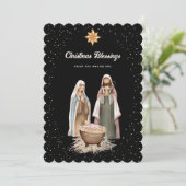Cartes Pour Fêtes Annuelles Black Nativity Scene Christmas Star Christian (Debout devant)