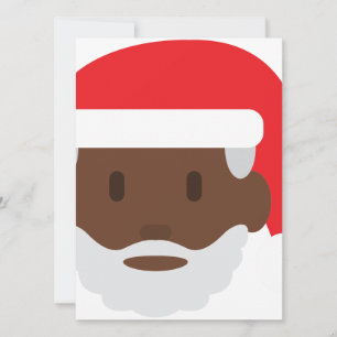 Cartes Pour Fêtes Annuelles black santa claus emoji