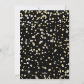 Cartes Pour Fêtes Annuelles Black Silver & Gold Parties scintillant Modern Hol (Dos)