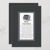 Cartes Pour Fêtes Annuelles Black Tourmaline Crystal Signification Bijoux Disp (Devant / Derrière)