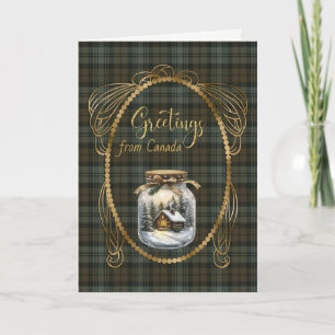 Cartes Pour Fêtes Annuelles Black Watch Tartan salutations écossaises Patinées