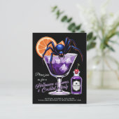 Cartes Pour Fêtes Annuelles Black Widow Halloween Cocktail (Debout devant)