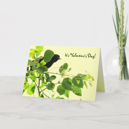 Cartes Pour Fêtes Annuelles Blackbird Valentine (Devant)