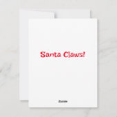 Cartes Pour Fêtes Annuelles Blagues de Noël (Dos)