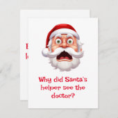 Cartes Pour Fêtes Annuelles Blagues de Noël (Devant / Derrière)