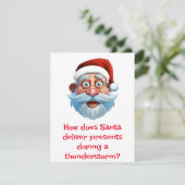 Cartes Pour Fêtes Annuelles Blagues de Noël orage (Debout devant)