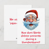 Cartes Pour Fêtes Annuelles Blagues de Noël orage (Devant / Derrière)