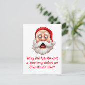 Cartes Pour Fêtes Annuelles Blagues de Noël zone de stationnement neige (Debout devant)