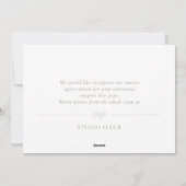 Cartes Pour Fêtes Annuelles BLANCHE | Boho minimal Floral moderne (Dos)