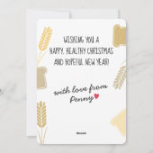 Cartes Pour Fêtes Annuelles Blé Noël lumières pain vacances boulangerie (Dos)