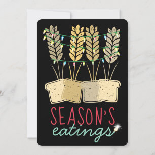 Cartes Pour Fêtes Annuelles Blé Noël lumières pain vacances boulangerie