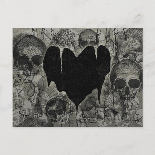 Cartes Pour Fêtes Annuelles Bleak Heart Gothique Valentine (Devant)